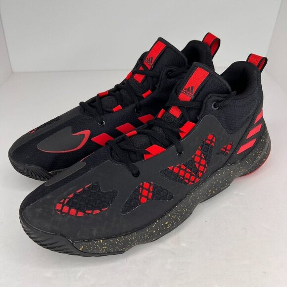 Adidas Mens GY2865 Vivid Red Black PRO N3XT 2021 Low Size 12 Basketball Shoes - Picture 1 of 9